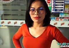 TukTukPatrol Inked Up Busty Thai Babe Takes Cum Shower